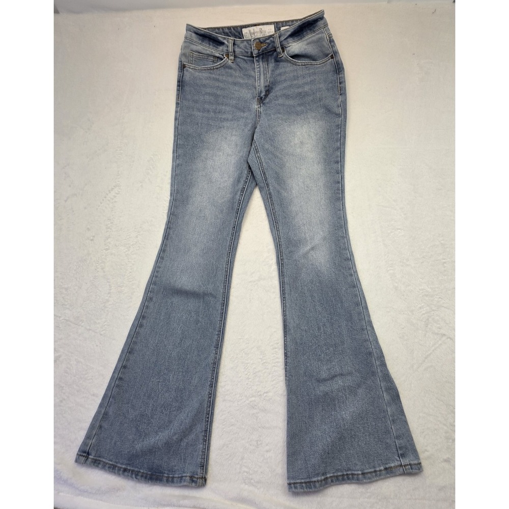 Indigo Rein Curvy Flare Jeans Women's Size 9 Light Wash Y2K Low Rise